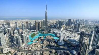  لقطة جوية لبرج خليفة في إمارة دبي في 8 يوليو 2020